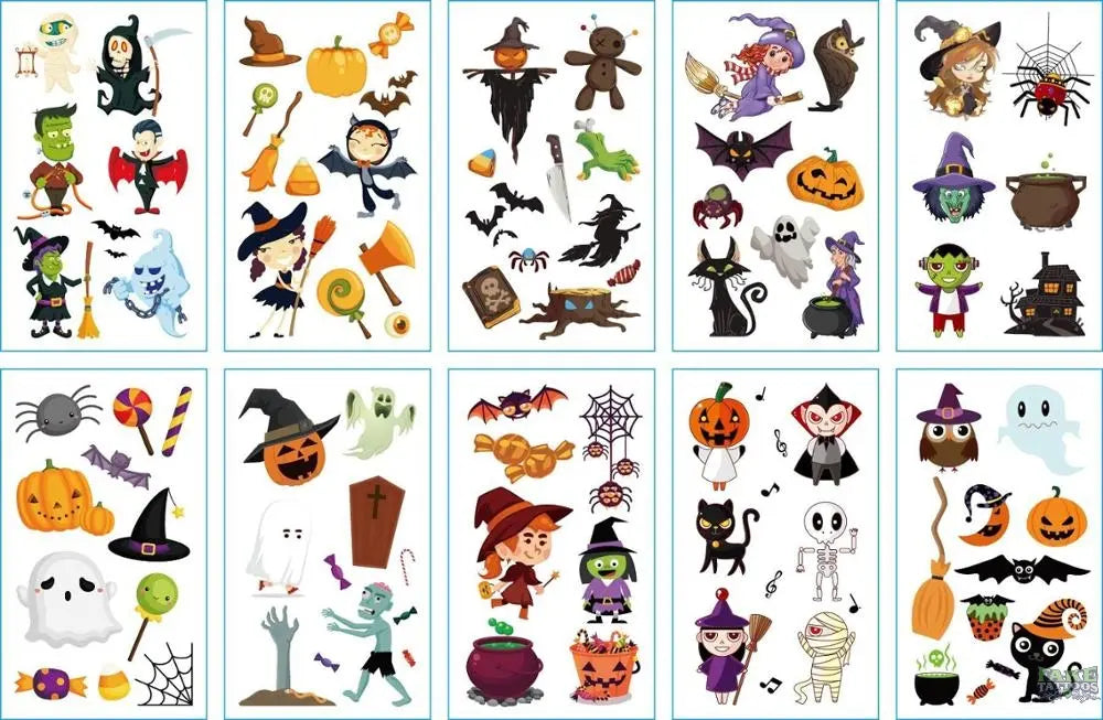 10pcs 3D Spider Tatoo Scorpion Temporary Tattoo Stickers For Halloween Fake Tattoo Body Art Tatuajes Joke Tatouage Temporaire