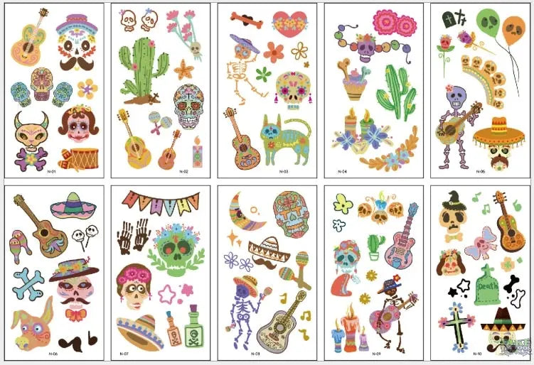 10pcs 3D Spider Tatoo Scorpion Temporary Tattoo Stickers For Halloween Fake Tattoo Body Art Tatuajes Joke Tatouage Temporaire